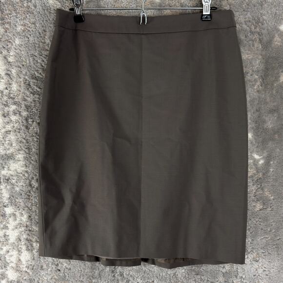 NEW Ann Taylor Petite Size 10P Wool Pencil Knee Length Skirt Gray Career NWT - Picture 1 of 9